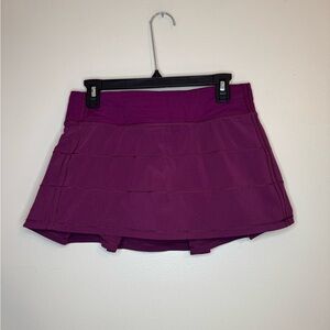 Lululemon Berry Purple Pace Rival Tennis Skirt Sz 8